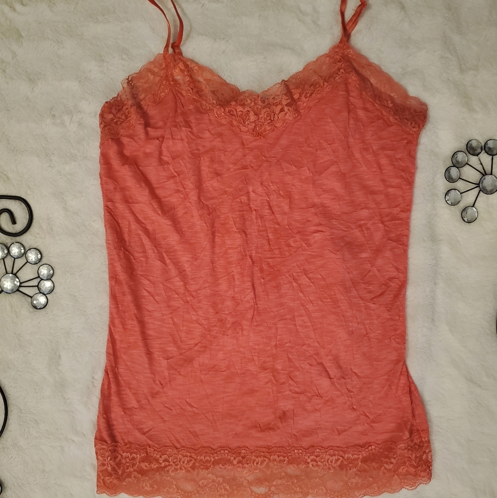 Coal lace trim cami